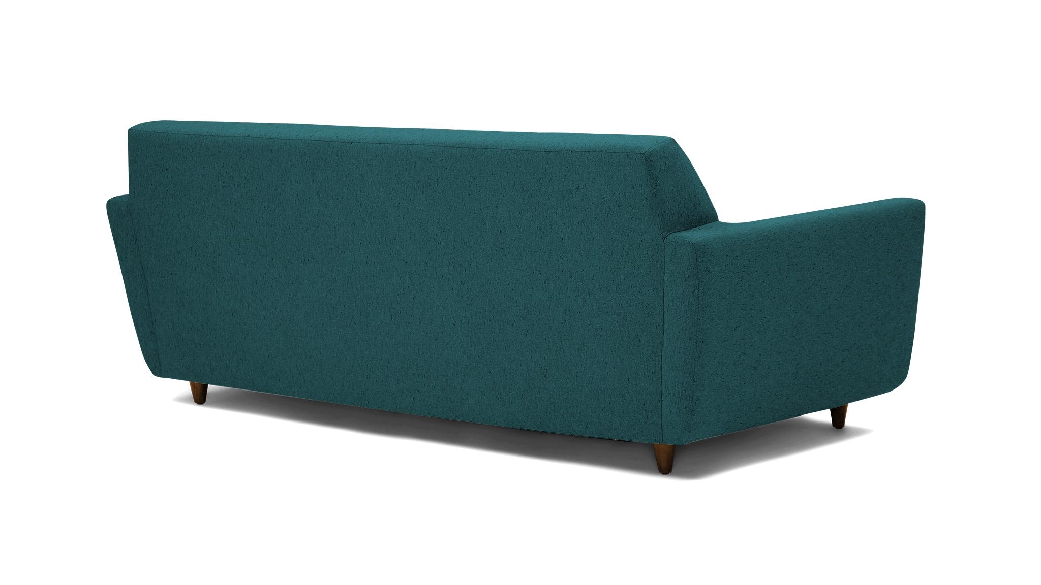 Blue Hughes Mid Century Modern Sleeper Sofa - Royale Peacock  - Mocha - Image 3