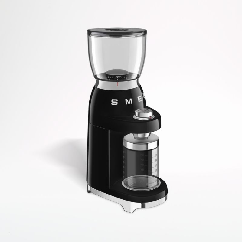 SMEG Black Retro Conical Burr Coffee Grinder - Image 1