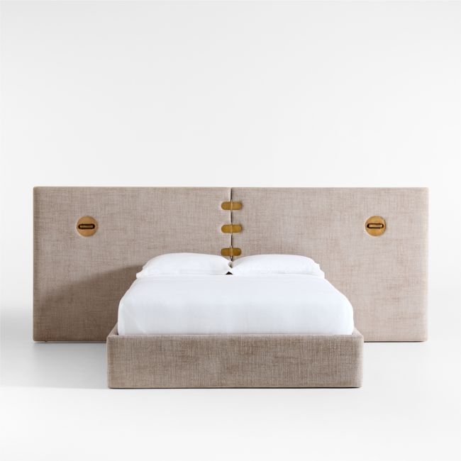 Montecito Queen Extended Headboard Bed with Lighting by Brigette Romanek - Image 0