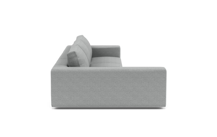 Walters Left Sectional with Grey Silver Grey Fabric and standard down blend cushions - Image 2