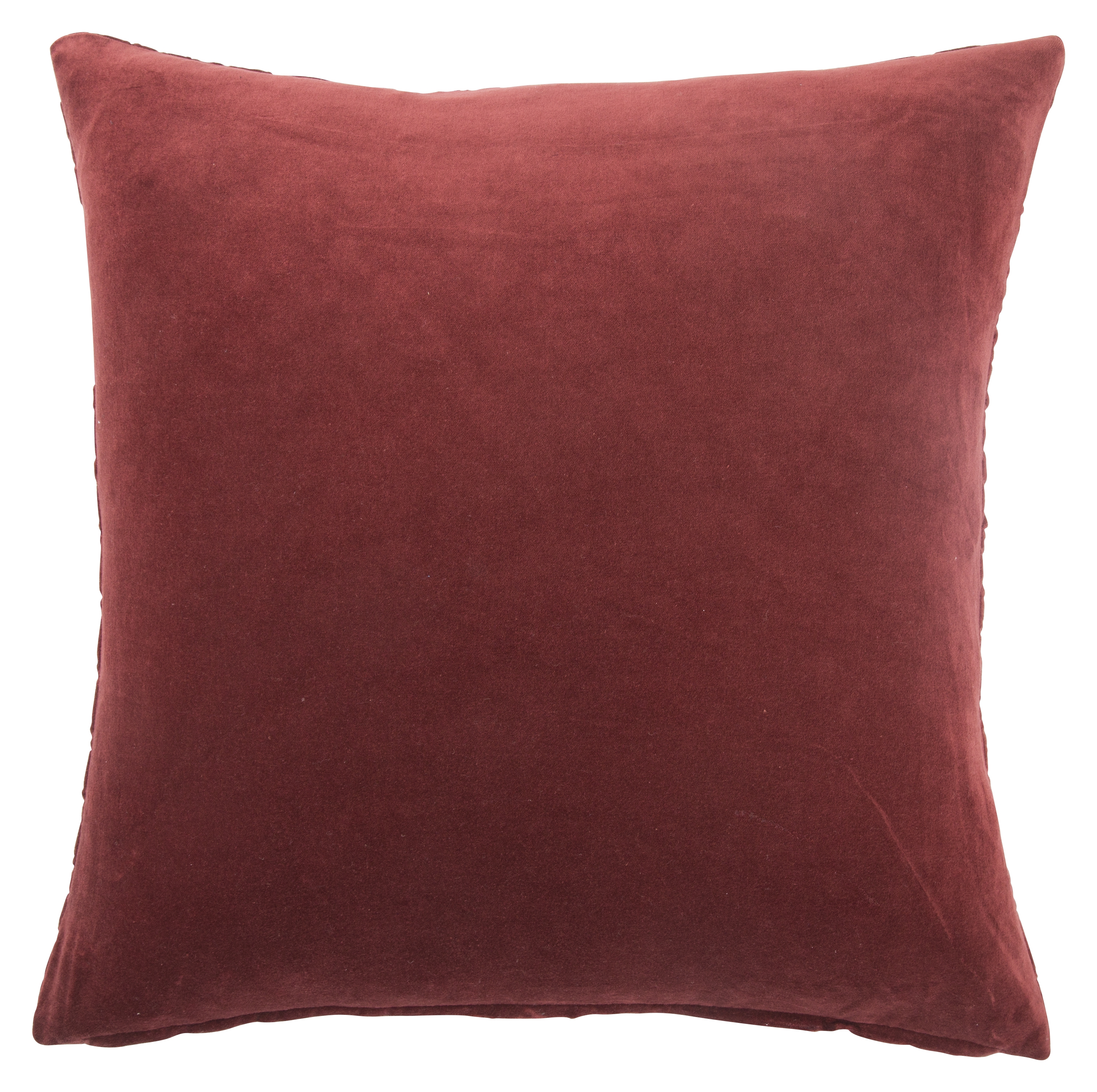 Design (US) Red 22"X22" Pillow w/ Poly Fill - Image 1