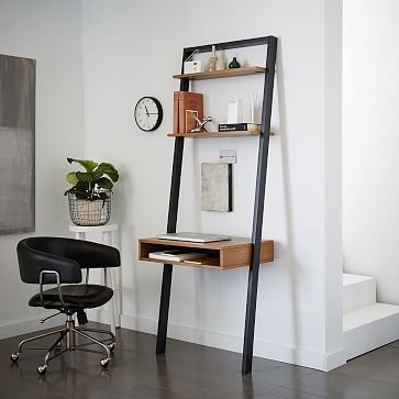 ladder shelf desk, sand/stone - Image 2