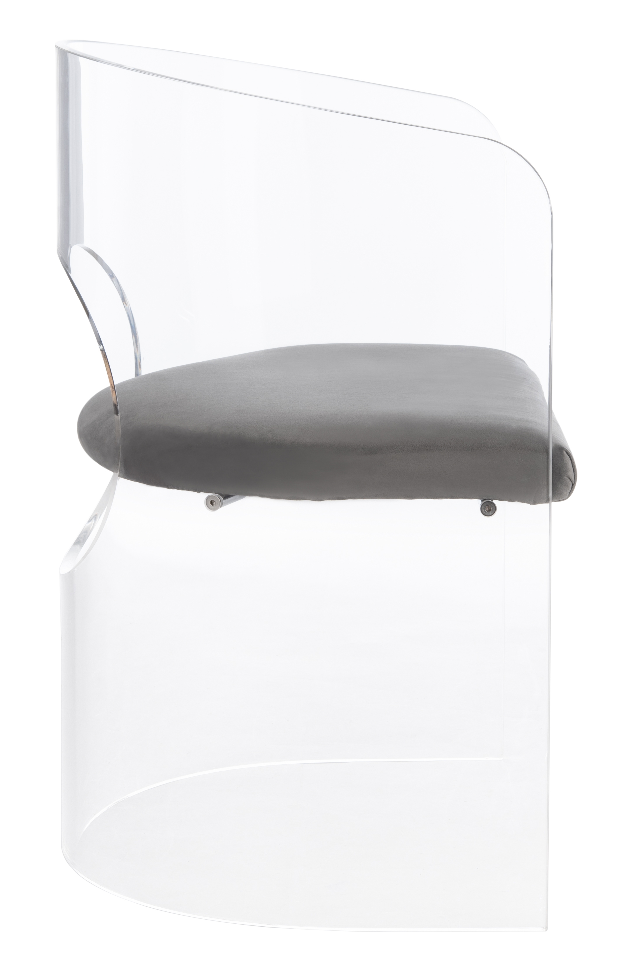 Estelle Acrylic Accent Chair - Clear/Grey - Arlo Home - Image 2