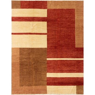 One-of-a-Kind Haghbarth Hand-Knotted 2010s Ziegler Beige/Red 8' x 10'4" Wool Area Rug - Image 0