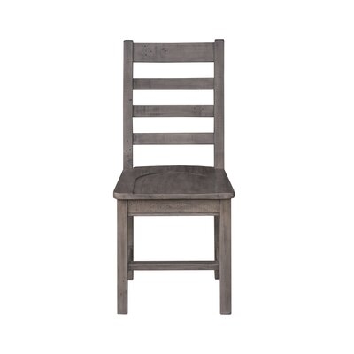 Sanasar Solid Wood Ladder Back Side Chair in Gray - Image 0