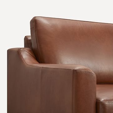 Nomad Arch Leather King Sofa Double Chaise, Chestnut, Ebony Wood - Image 3