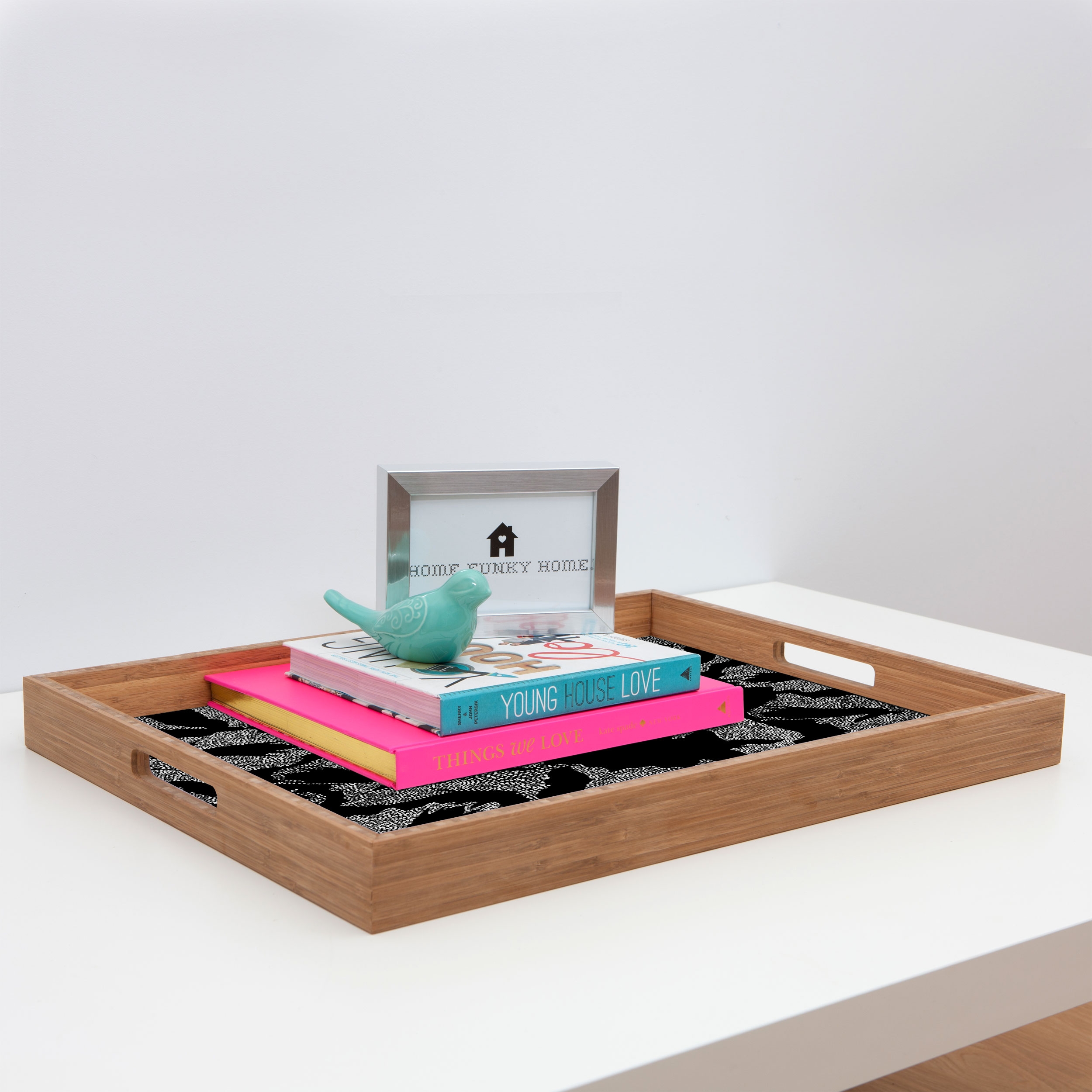 La Jardin Noir Ii by Iveta Abolina - Rectangular Tray Bamboo Extra Large 22.5" x 17" - Image 2