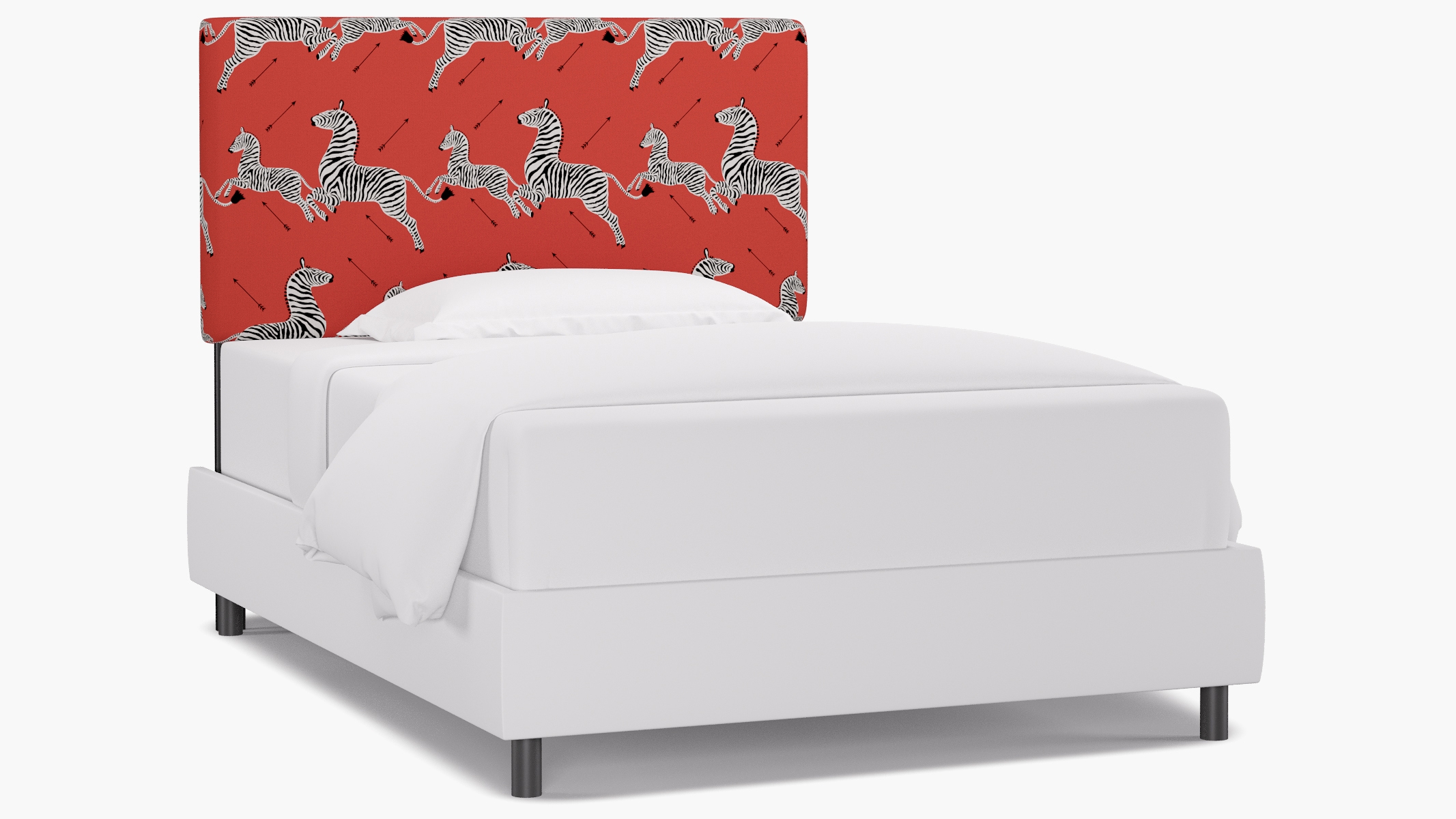 Square Back Headboard, Coral Zebra, Full - Image 0