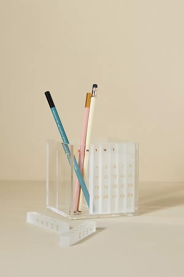 Acrylic Monthly Calendar & Pen Organizer - Image 0