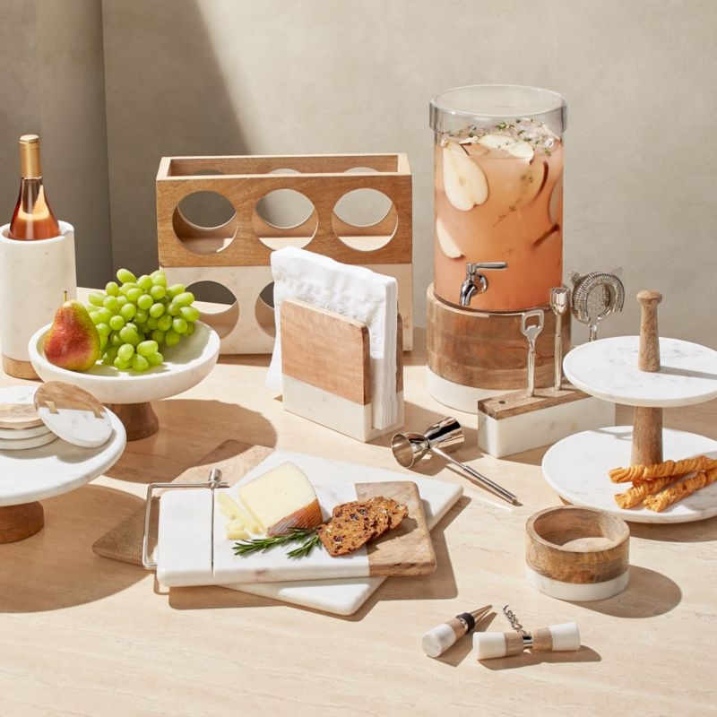 Wood and Marble Bar Tool Set - Image 1