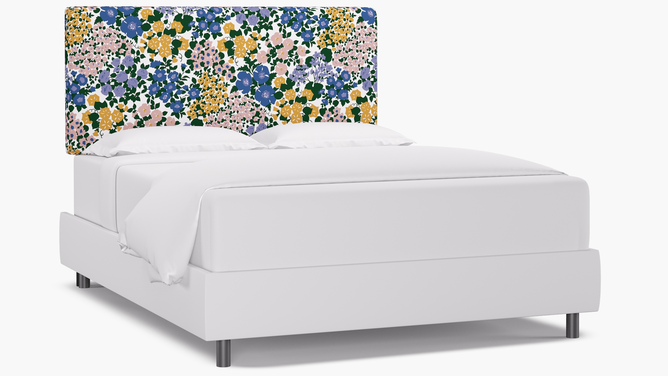 Square Back Headboard, Lavender Million Flowers, Queen - Image 0