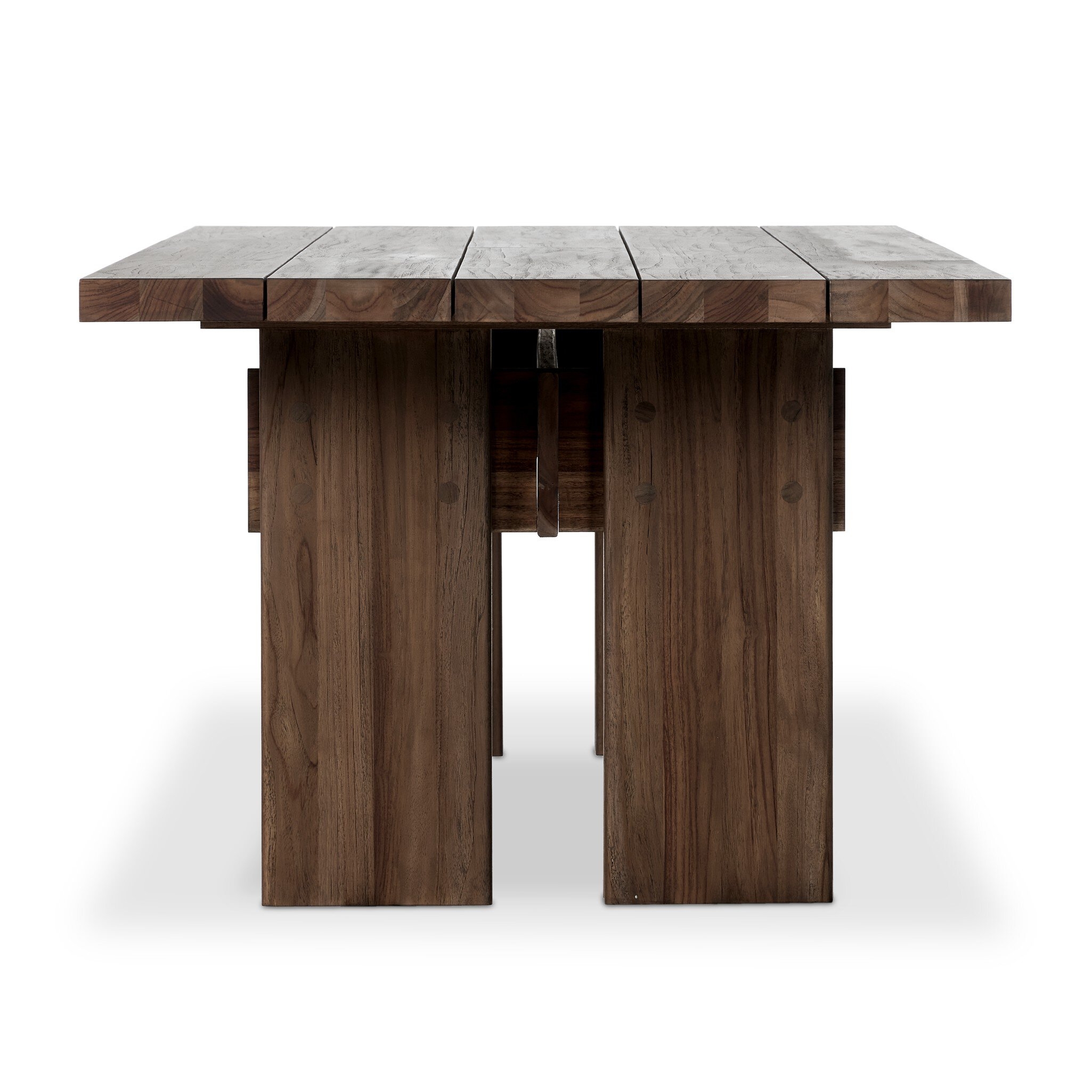Railay Outdoor Dining Table 96" - Stained Toasted Brown-FSC - Image 2