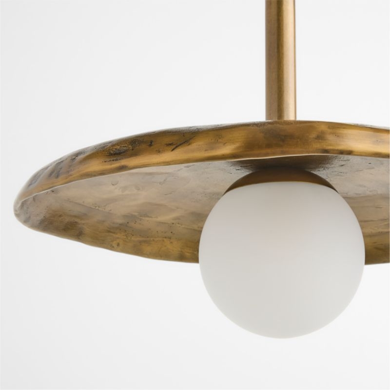 Lilypad Metal and Glass Pendant Light by Brigette Romanek - Image 4