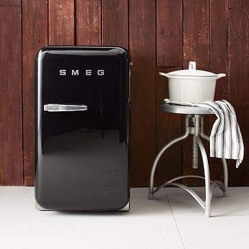 Mini SMEG Refrigerator, Right Hinge, Cream - Image 2