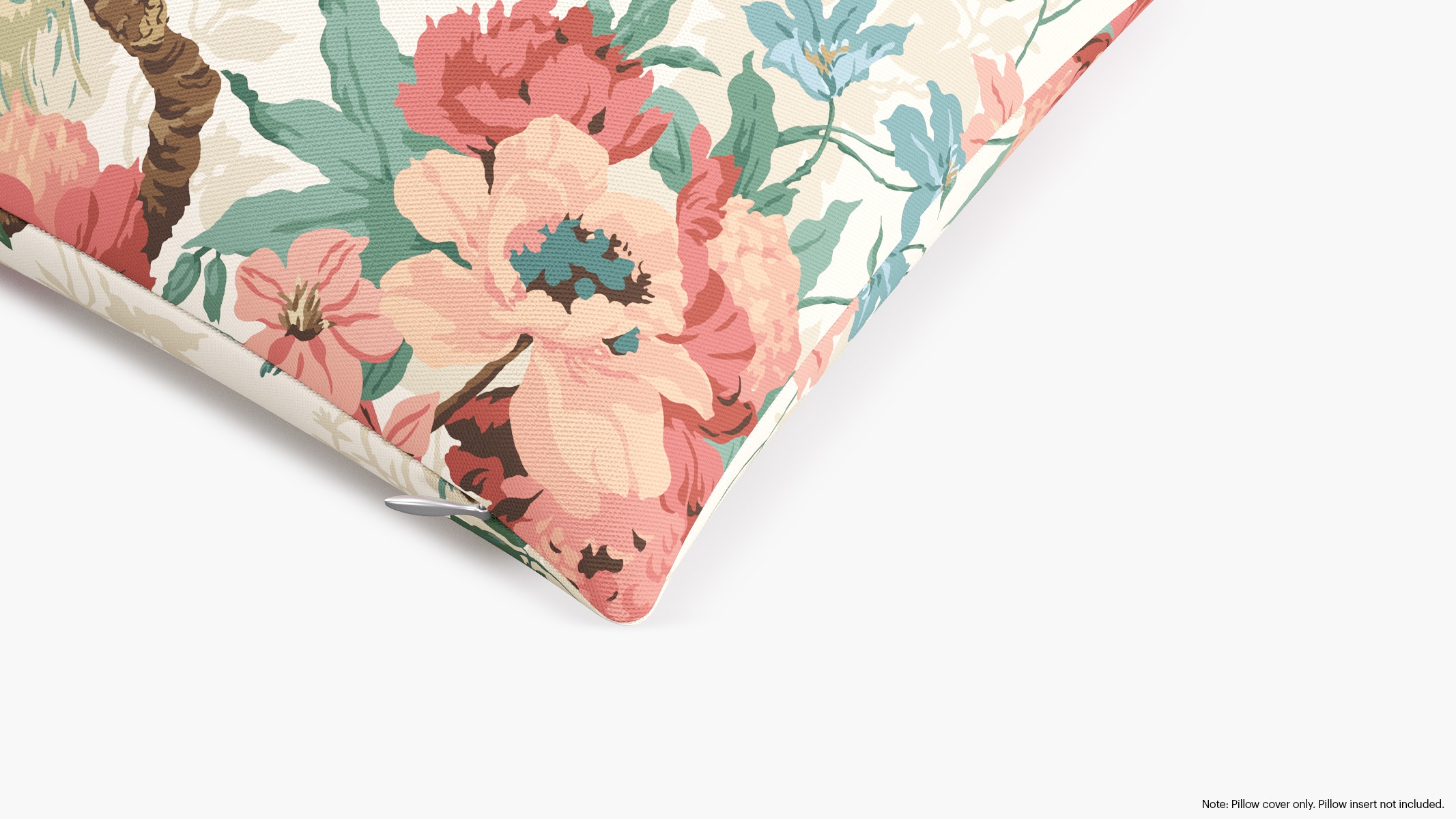 Throw Pillow Cover 14" x 20", Rose Peacock Park, 14" x 20" - Image 1