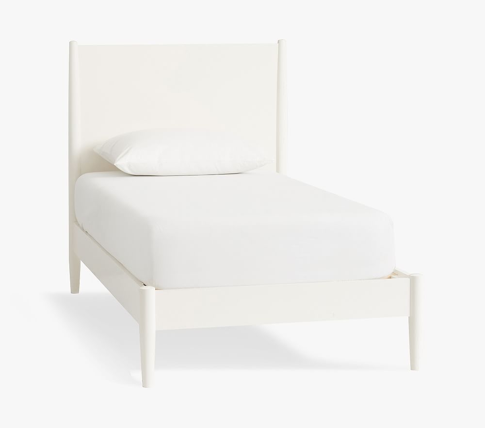 west elm x pbk Mid-Century Bed, White, Twin, In-Home Delivery - Image 0