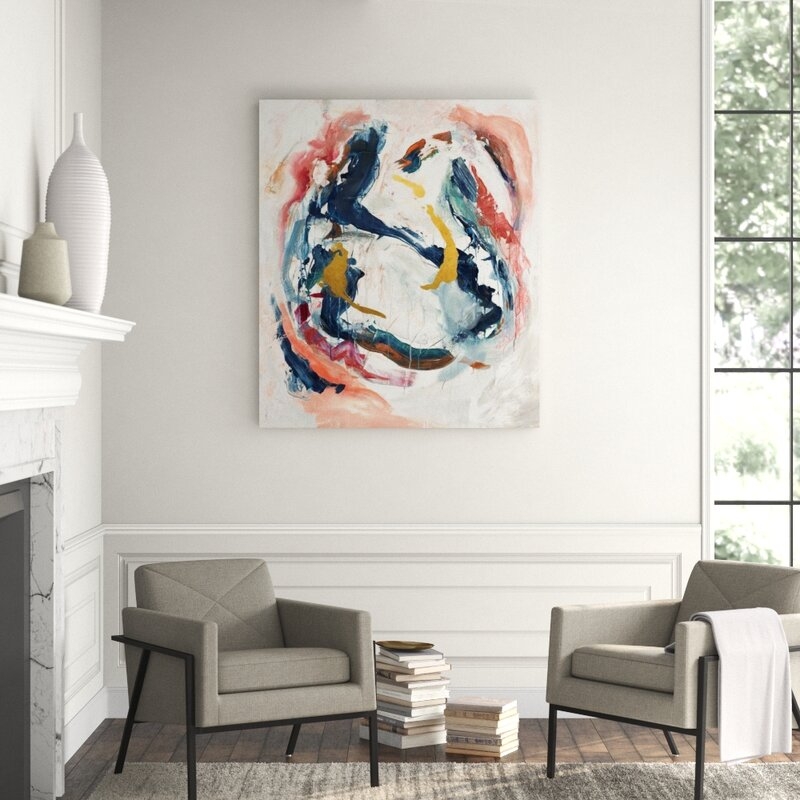 Chelsea Art Studio Color and Gold Swirls II by Eugene Fletcher - Graphic Art on Canvas - Image 0