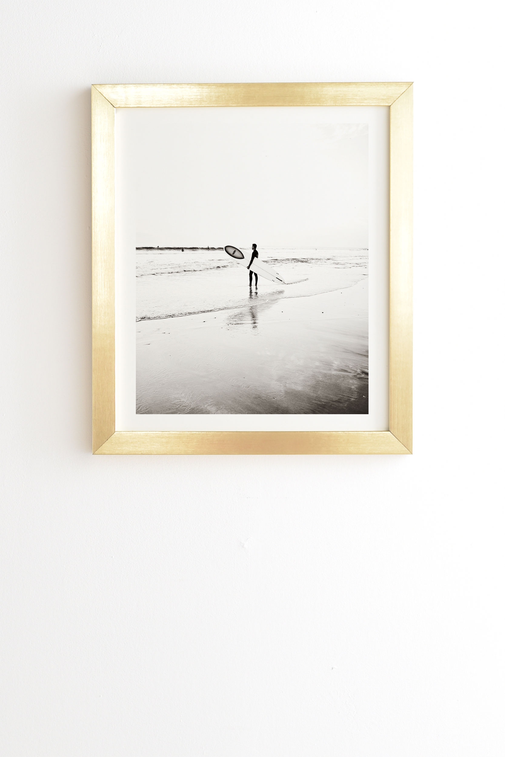 Surf Check by Bree Madden - Framed Wall Art Basic Gold 14" x 16.5" - Image 0