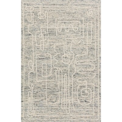 Leela Handmade Tufted Wool Gray Area Rug - Image 0