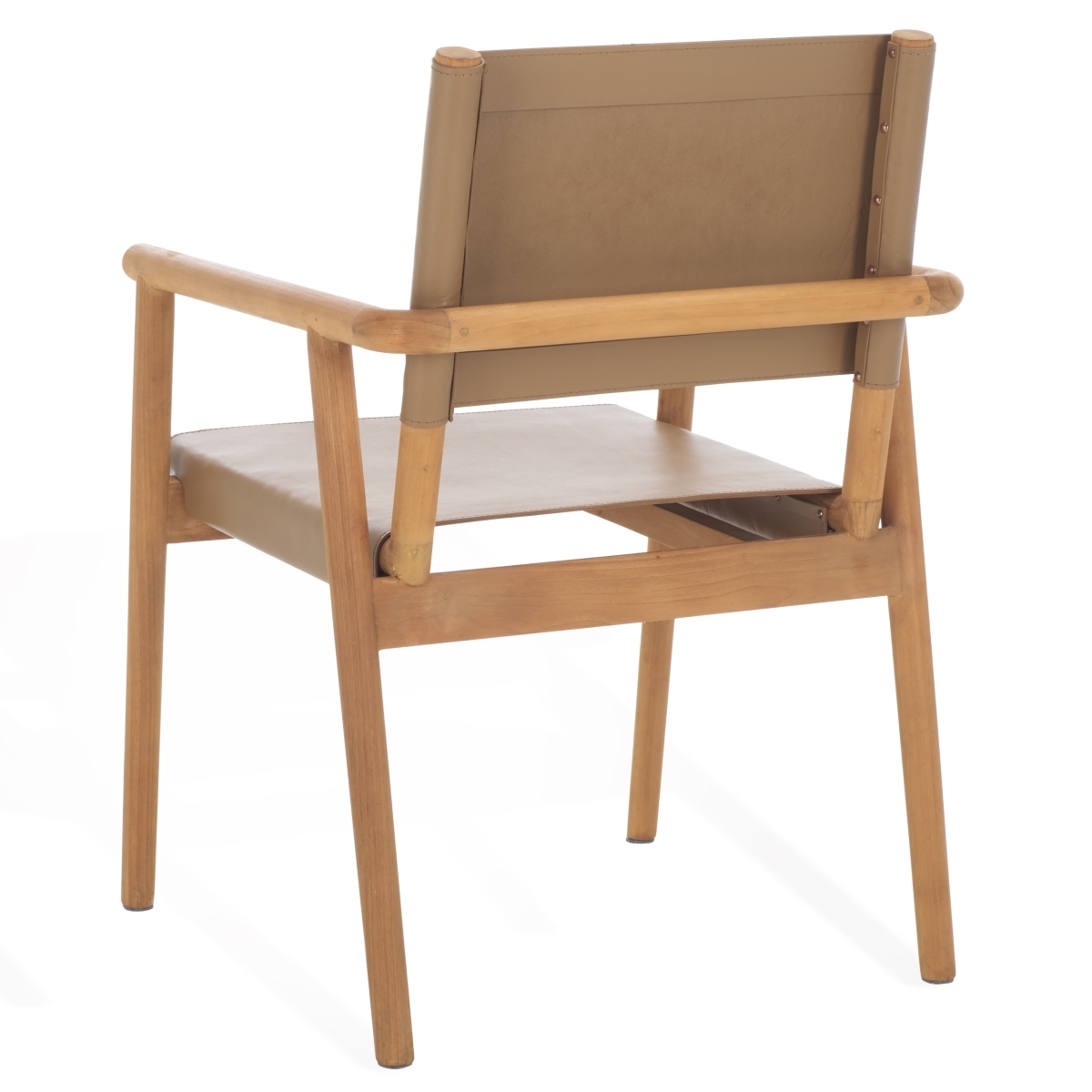 Hutson Leather Dining Chair - Brown/Natural - Image 8