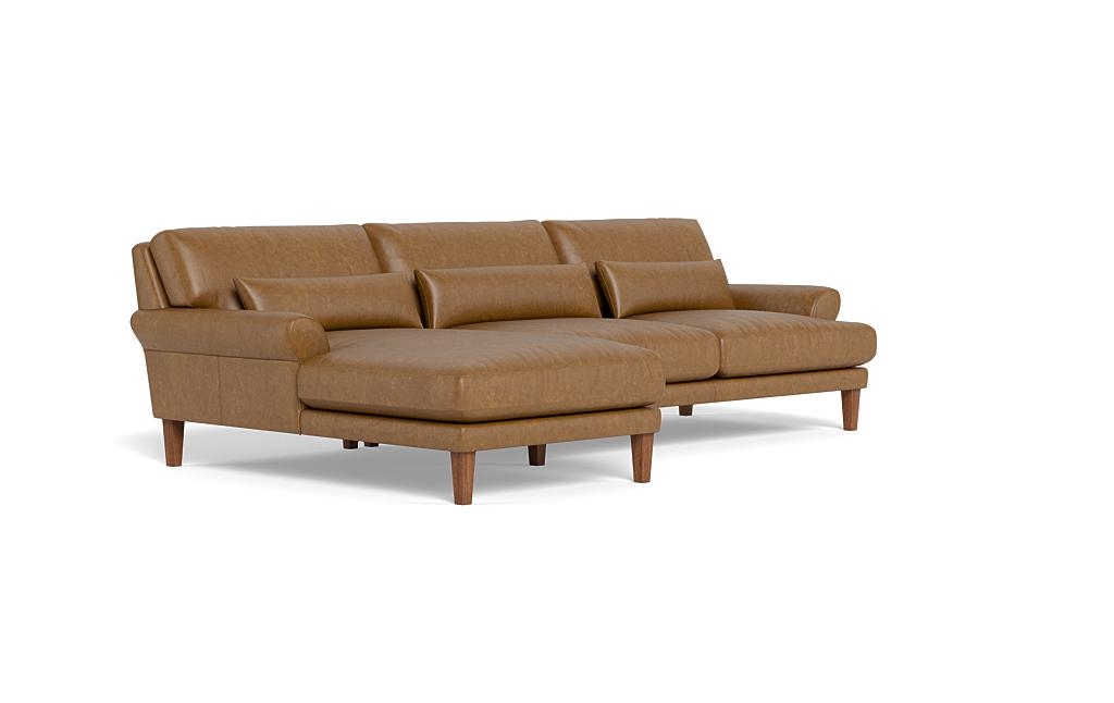 Maxwell Leather Sectional Sofa with Left Chaise by Apartment Therapy - Image 1