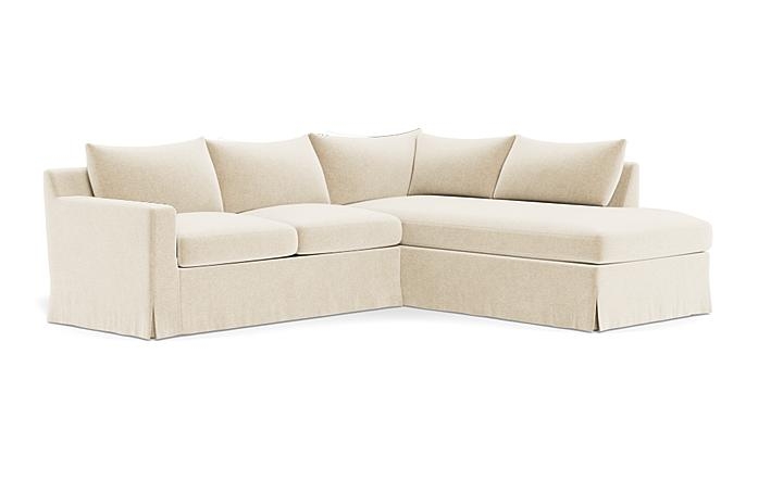 Sloan Slipcovered 3-Seat Right Bumper Sectional - Image 1