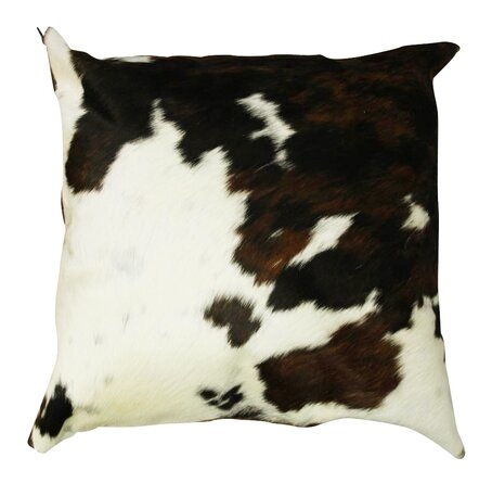 Amory Authentic Cowhide Throw Pillow Cover, 22" x 22" - Image 1