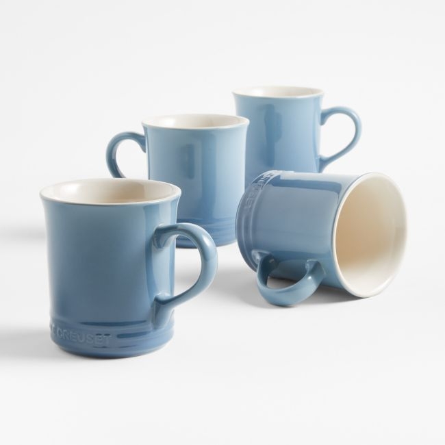 Le Creuset ® 14-oz. Chambray Blue Mugs, Set of 4 - Image 0