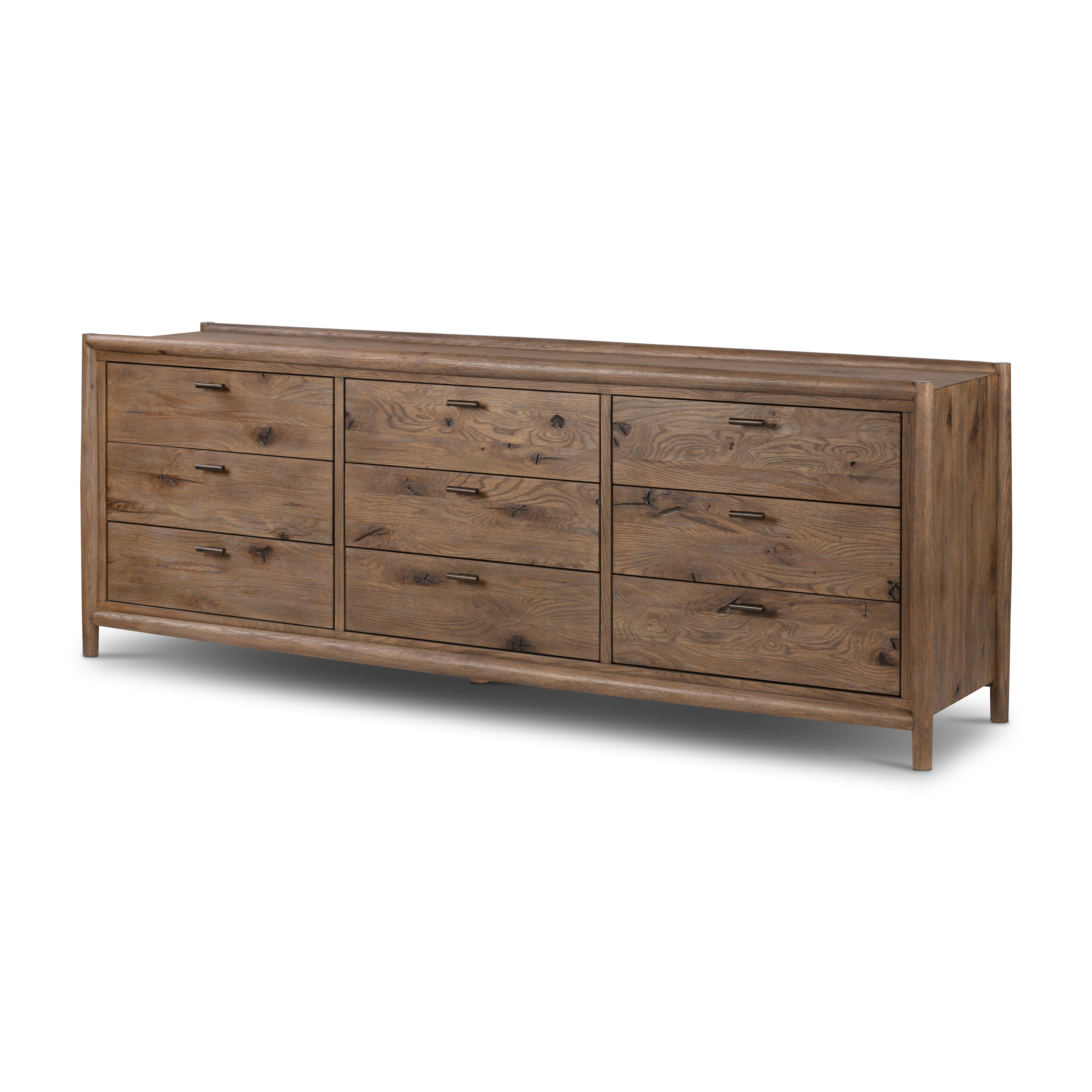 Glenview 9 Drawer Dresser - Weathered Oak Veneer - Image 0