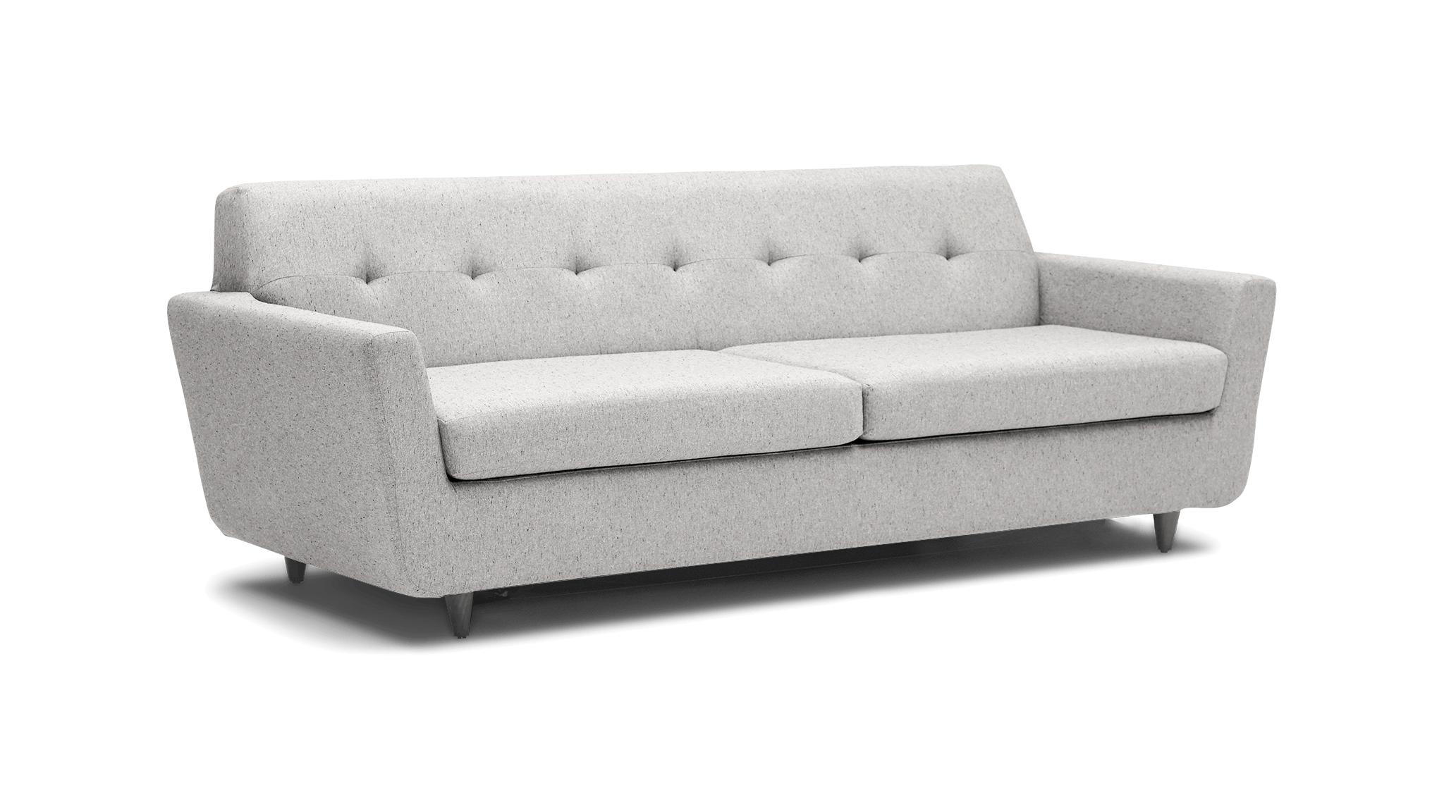 Gray Hughes Mid Century Modern Sleeper Sofa - Sunbrella Premier Fog - Mocha - Image 1