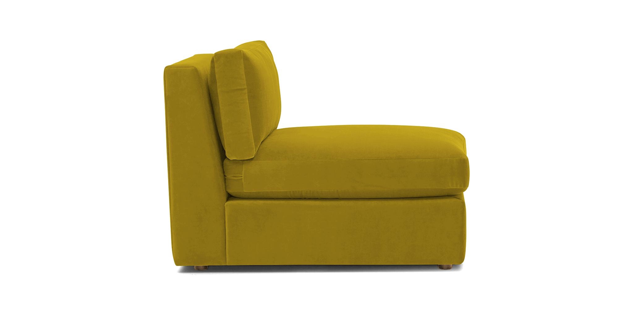Yellow Daya Mid Century Modern Armless Chair - Bloke Goldenrod - Image 2