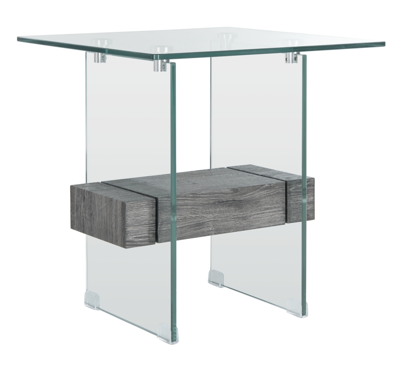 Kayley Accent Table - Glass / Black Oak - Safavieh - Image 5