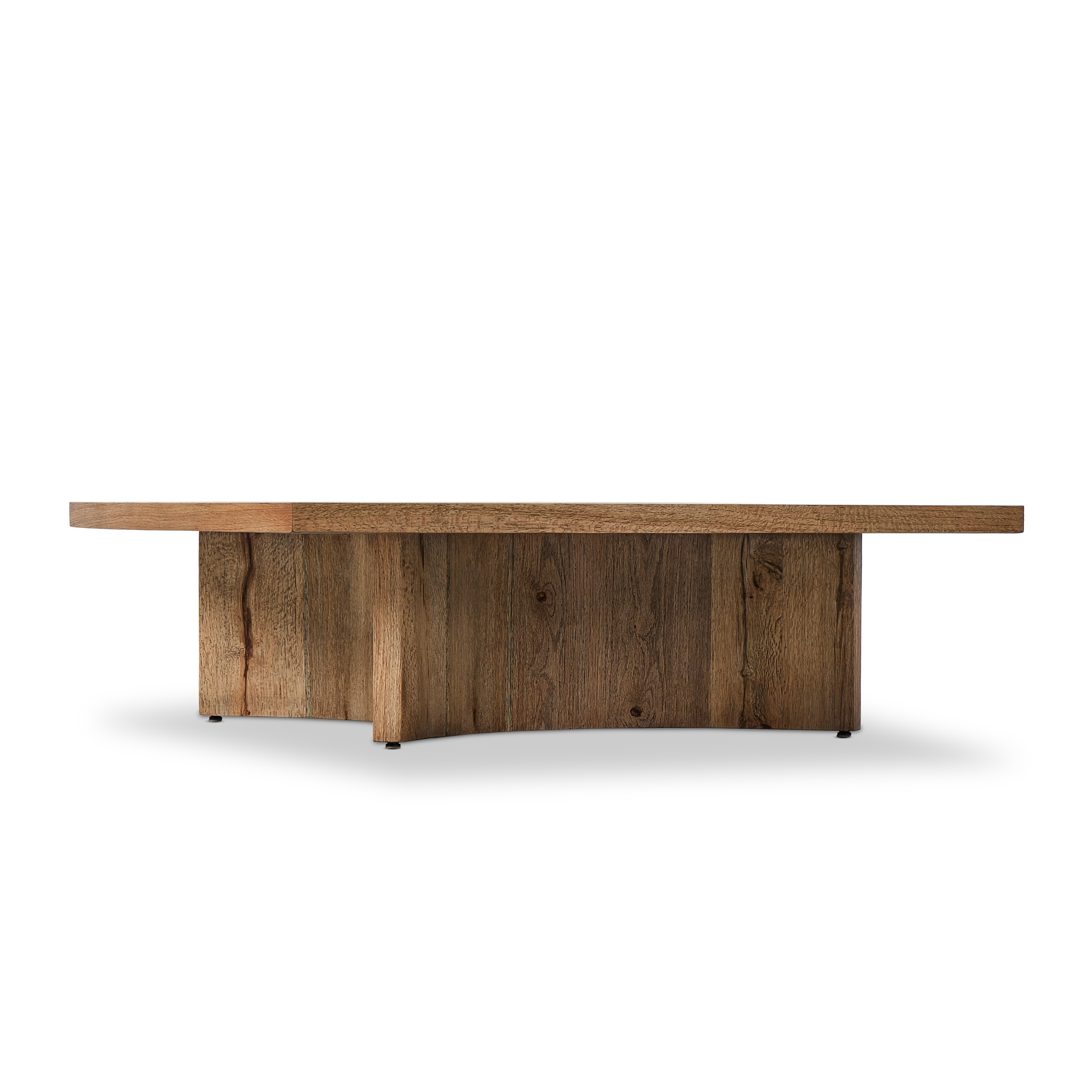 Brinton Square Coffee Table - Rustic Oak Veneer - Image 11
