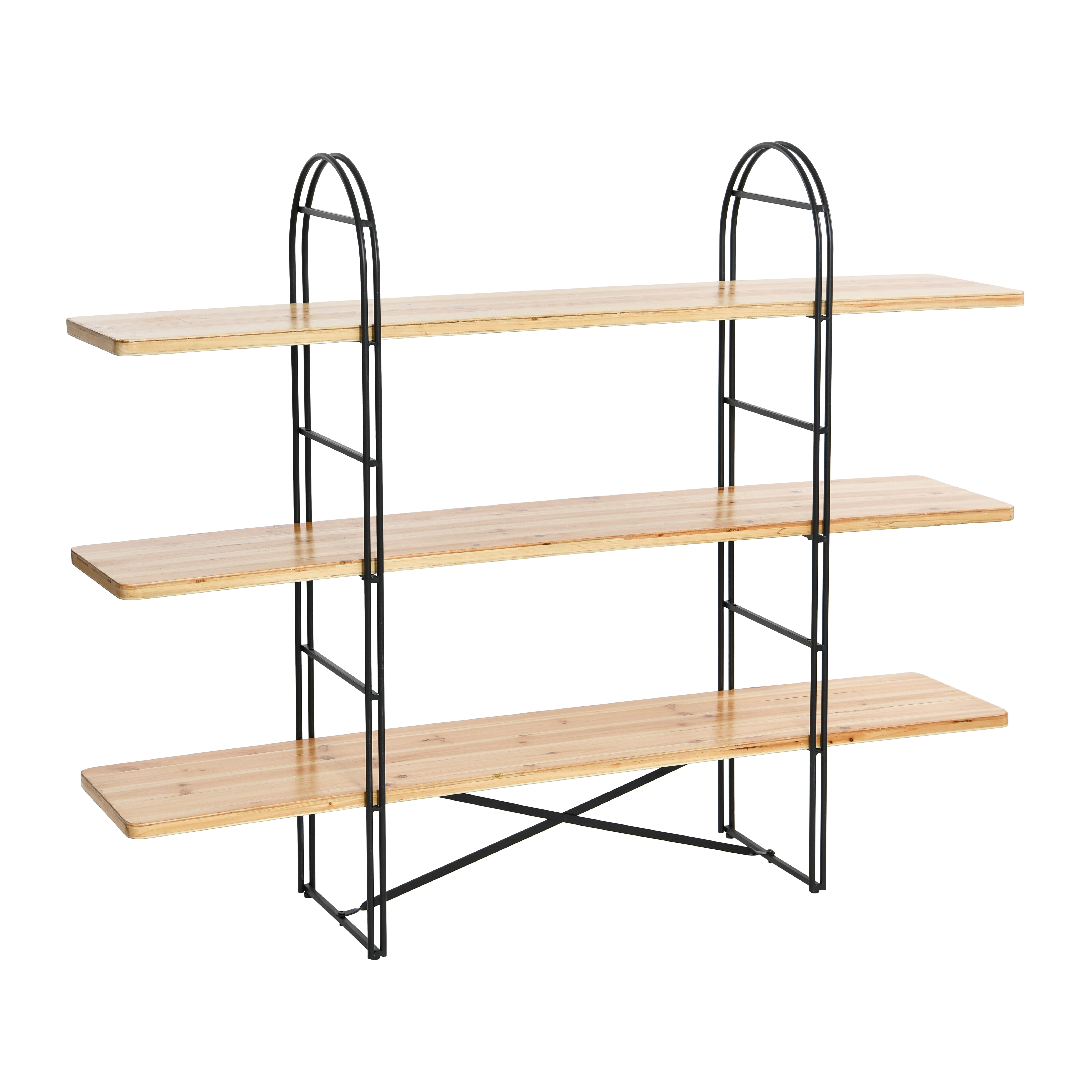 Eitri Wood and Metal Adjustable Shelving Unit, Nordic Fir - Image 0