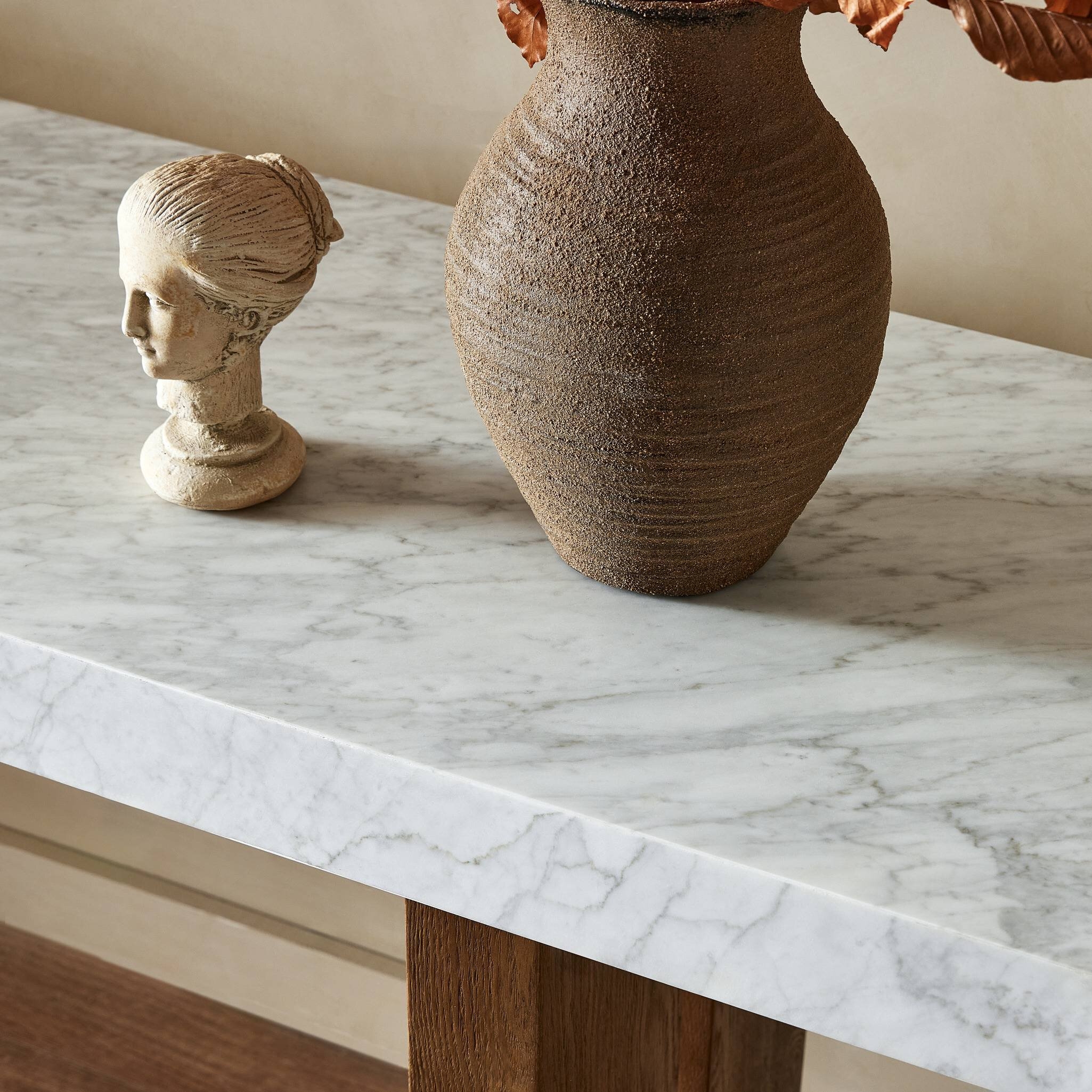 Olympia Console Table - White Carrara Marble - Image 10