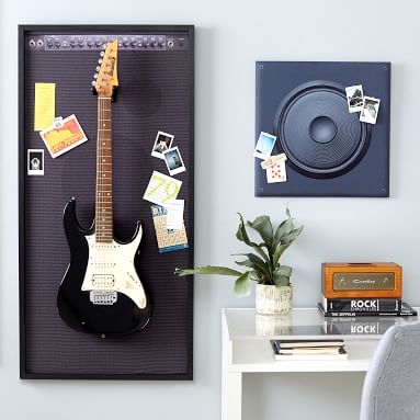 Amp Pinboard &amp; Guitar Display, Black, 48x24 - Image 1