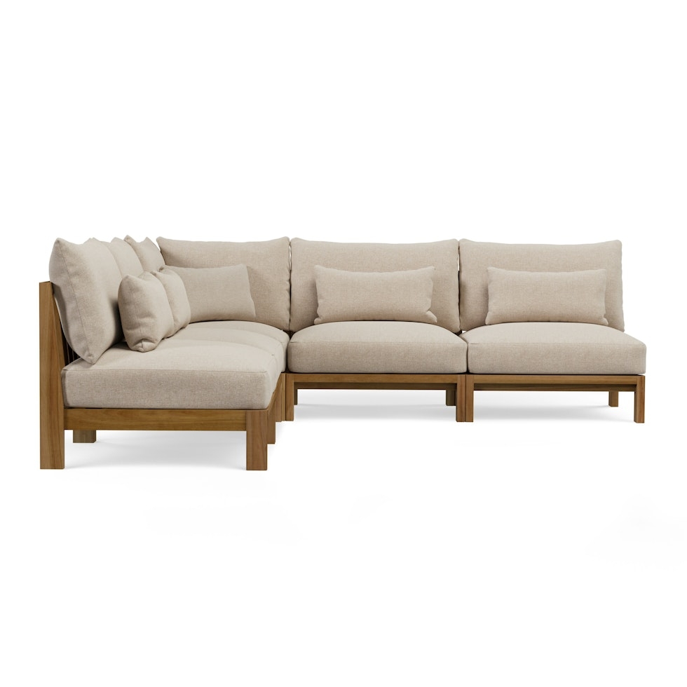 Cove 102.75" Outdoor Modular Sectional - Basket Beige - Image 2