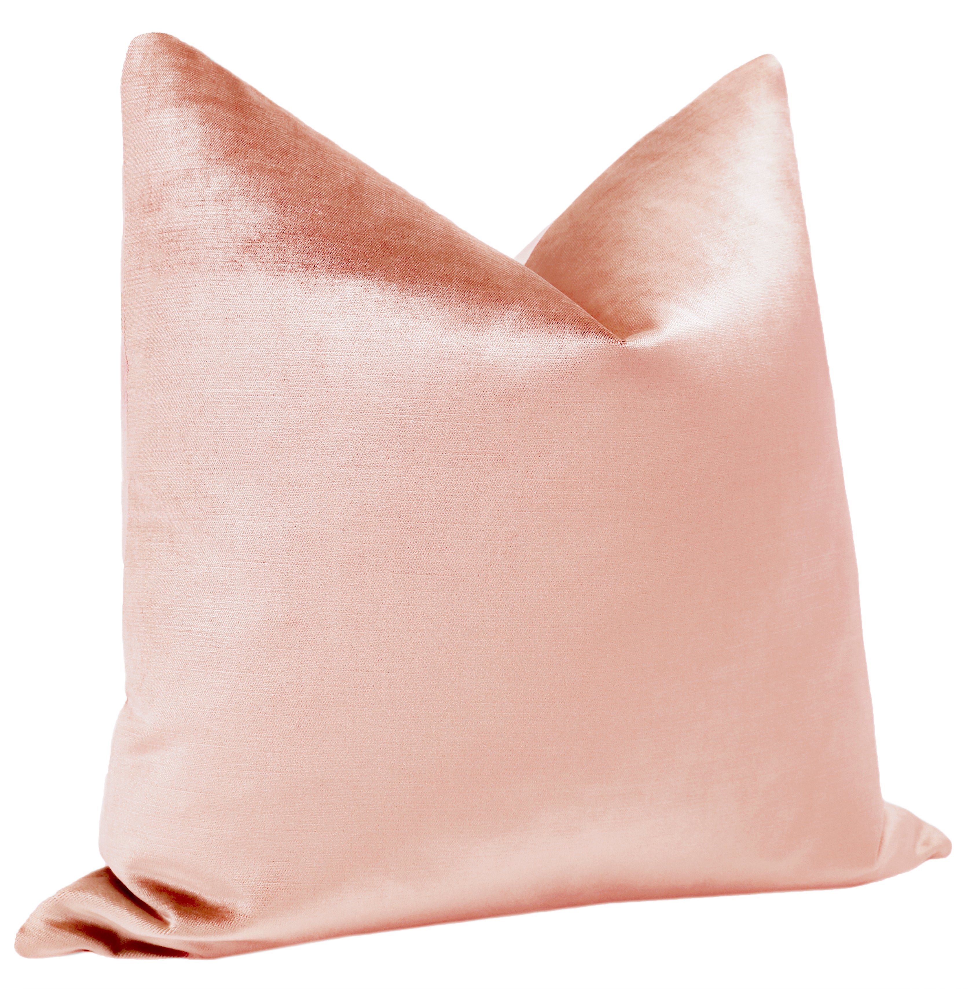 FAUX SILK VELVET // PINK PEONY - 20" X 26" STANDARD SHAM - Image 1