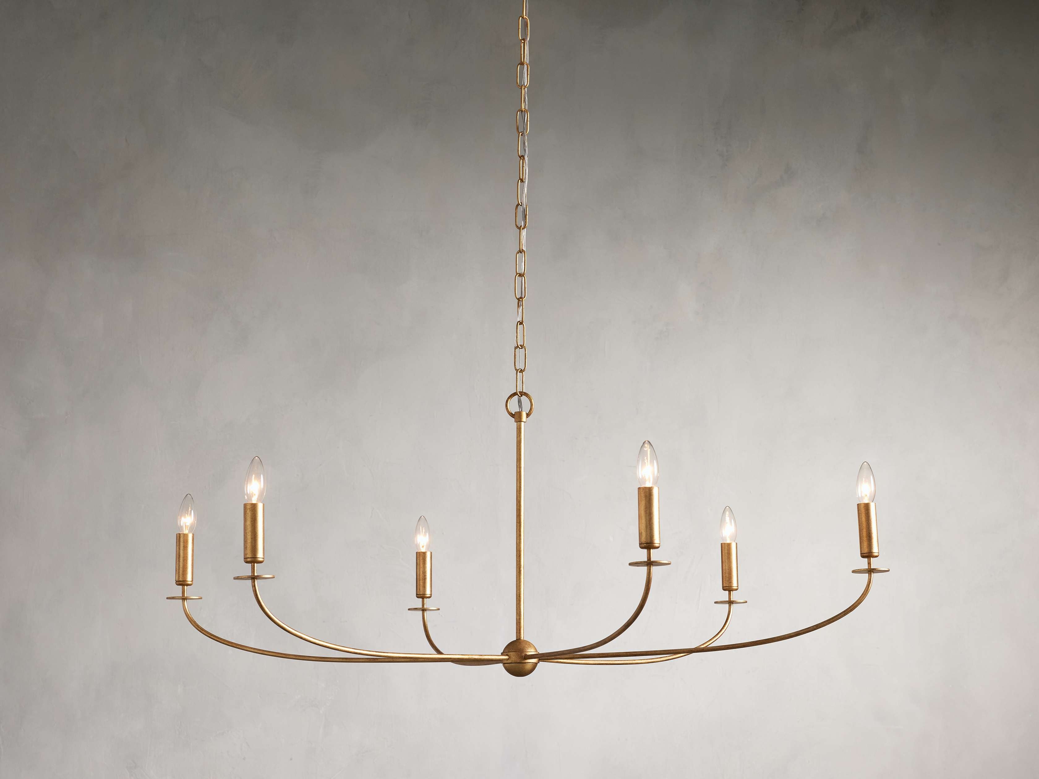Arnett Chandelier in Metal 6 Light Brass /Gold - Image 0