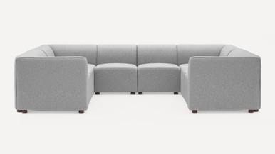 Burrow Mambo 8-Piece U-Sectional Sofa, Leg Finish: WalnutLegs - Image 1