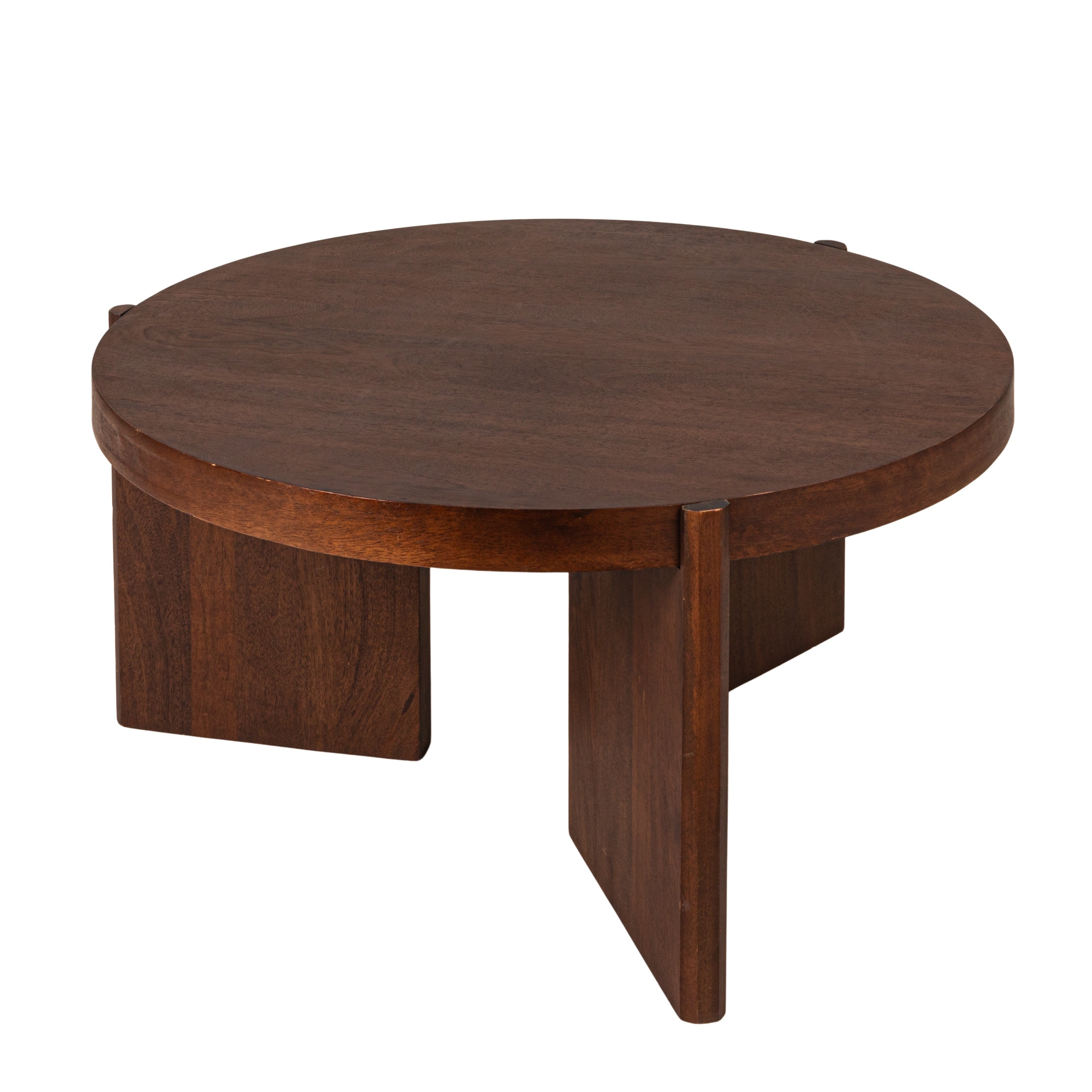 Mango Wood Coffee Table, Walnut Finish - Image 0