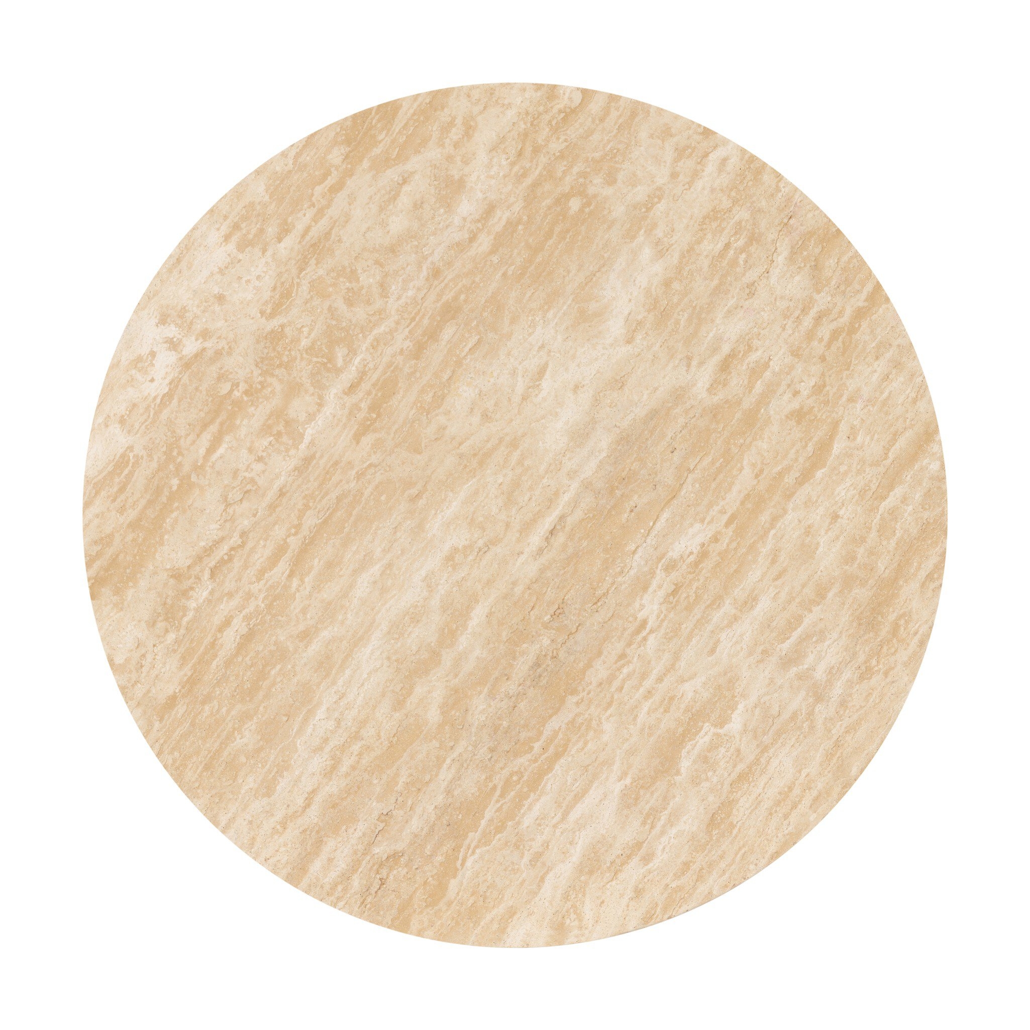Toli End Table - Travertine - Image 6