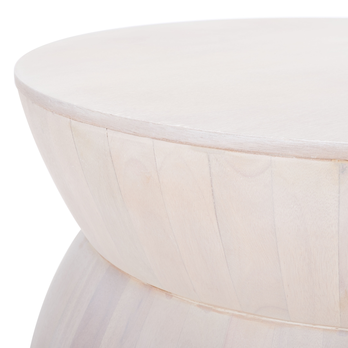 Alecto Round Coffee Table - White Washed - Safavieh - Image 2