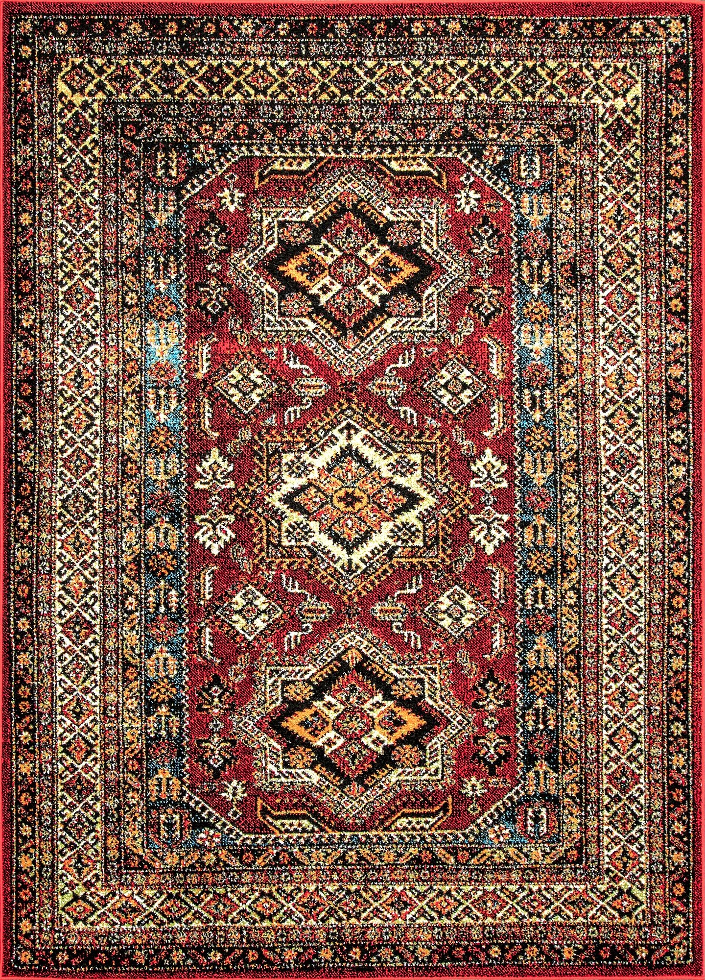  Indoor/Outdoor Transitional Medieval Randy Area Rug - Image 1