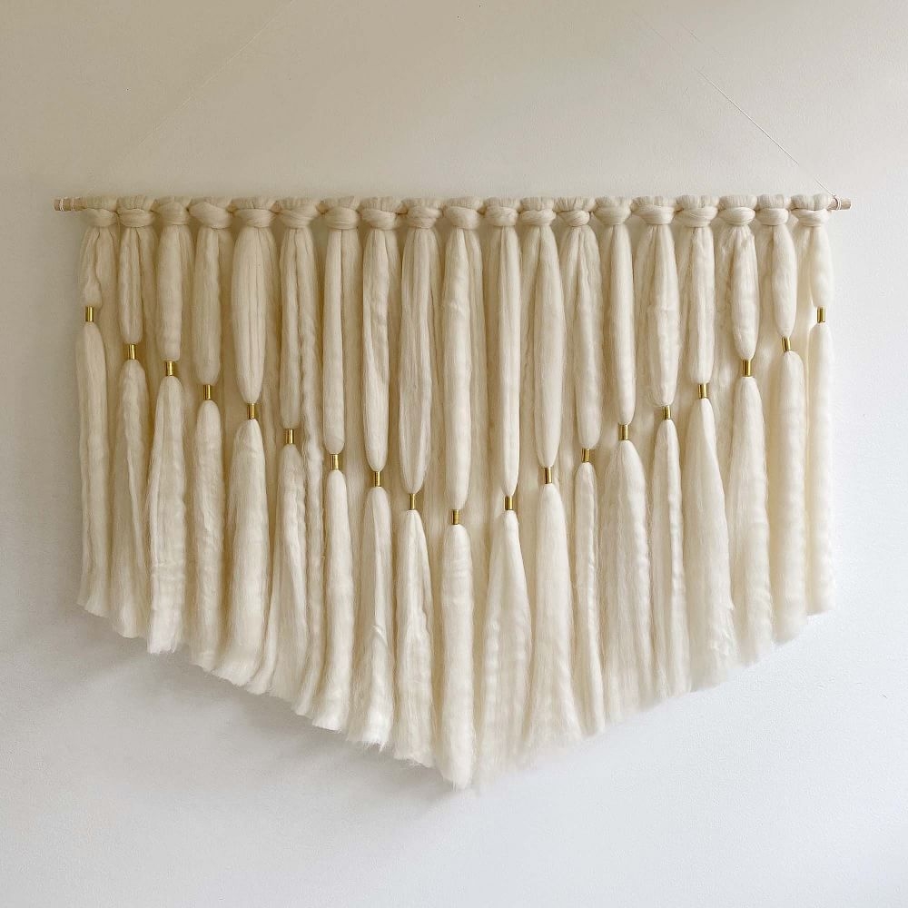 Sunwoven Roving Wall Hanging Wool Medium Ivory Woven - Image 0