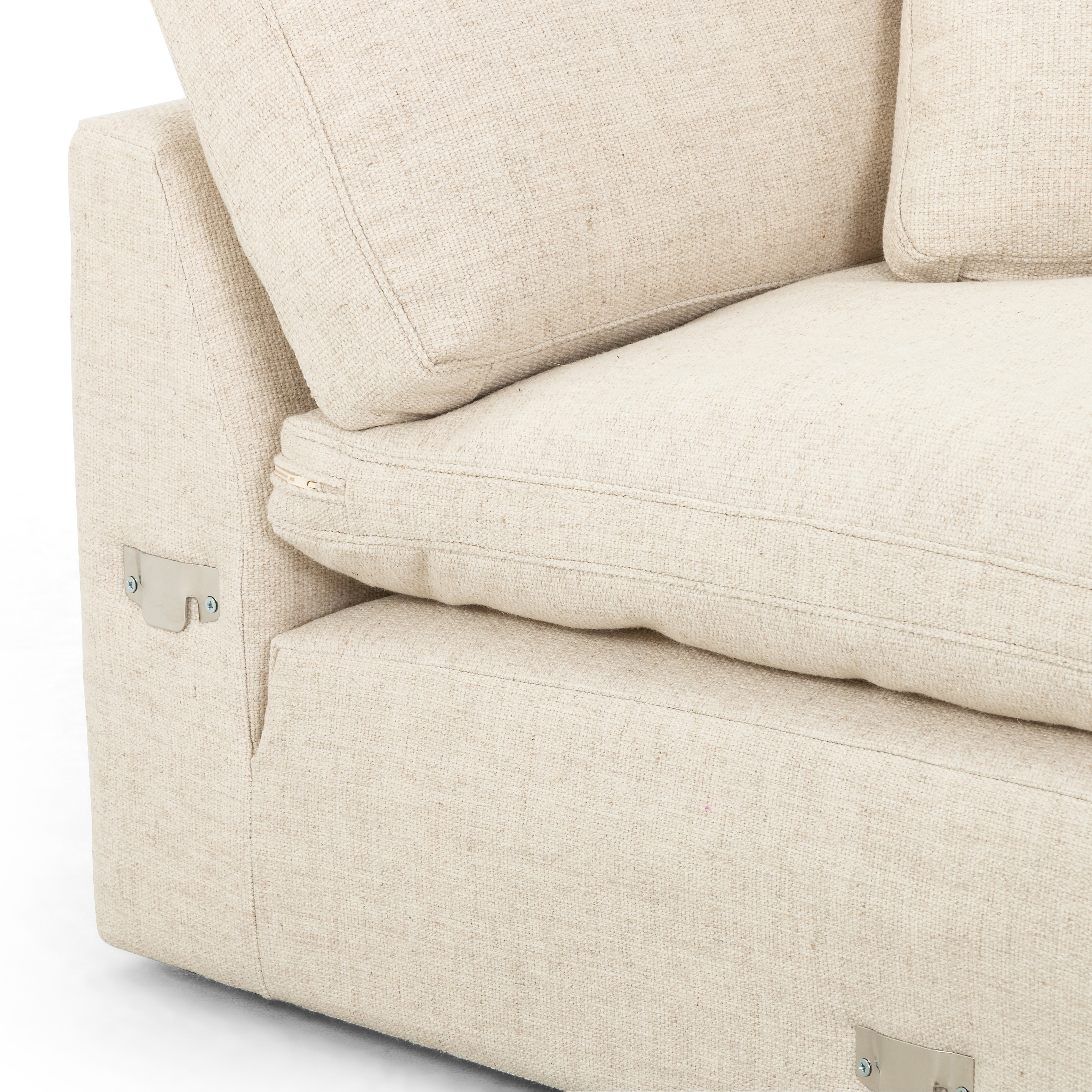 Plume 2pc Sectional-106-Raf Chaise-Cream - Image 5