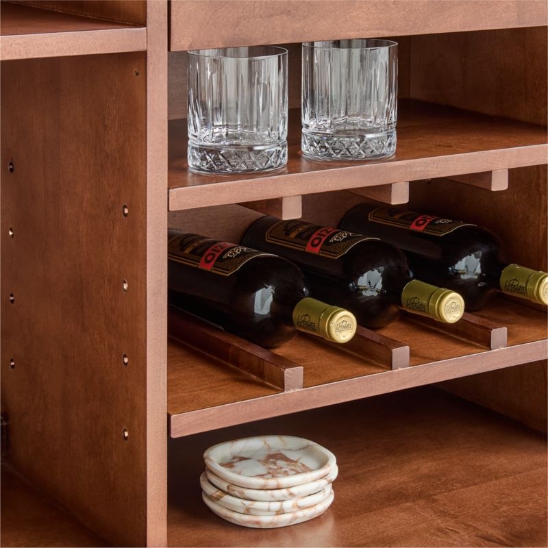 Mota 38" Dark Burl Wood Bar Cabinet - Image 1