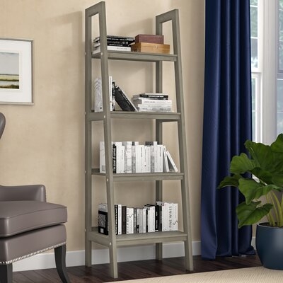 Donohoo 72" H x 24" W Solid Wood Ladder Bookcase - Image 0
