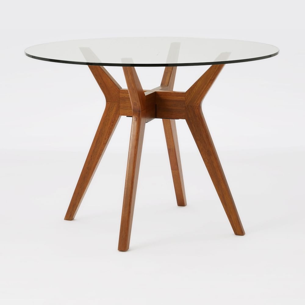 Jensen Round Table, Glass/Walnut - Image 0