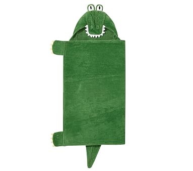 Animal Hooded Towel, Green Alligator - Image 5